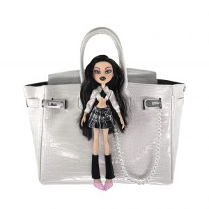 LSL Original Custom Birkin Bag Parody Barbie Kardashian-Style Handmade Doll Bag Punk Edgy Crossbody Bag