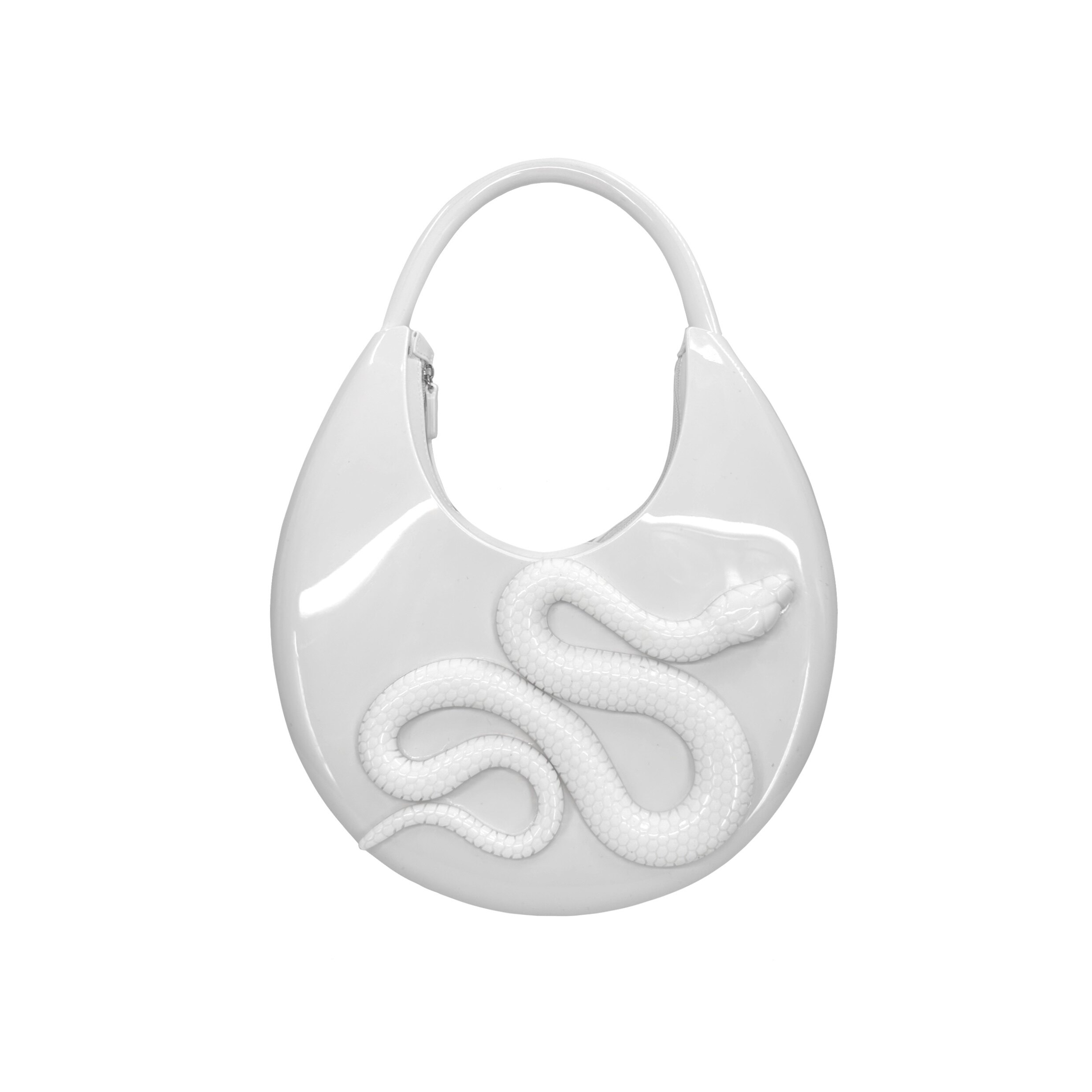 LSL Original Design Niche Large Capacity Jelly Bag High-End Futuristic Sweet-Cool Crescent Bag Chinese Trendy Underarm Snake Bag