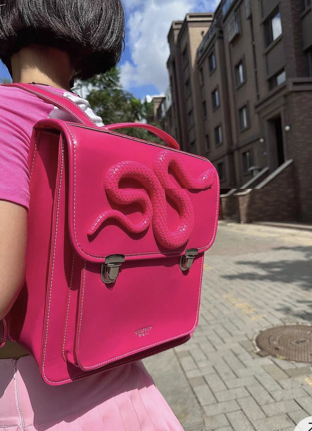 Handmade Birkin-Style Crossbody Bag - Image 3